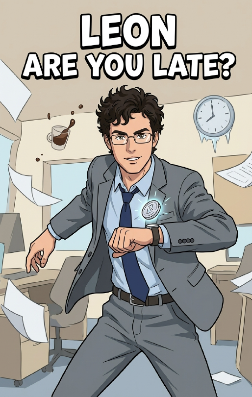 Leon's Abenteuer - personalisiertes Comic mit KI erstellt - Leon kommt zu spät