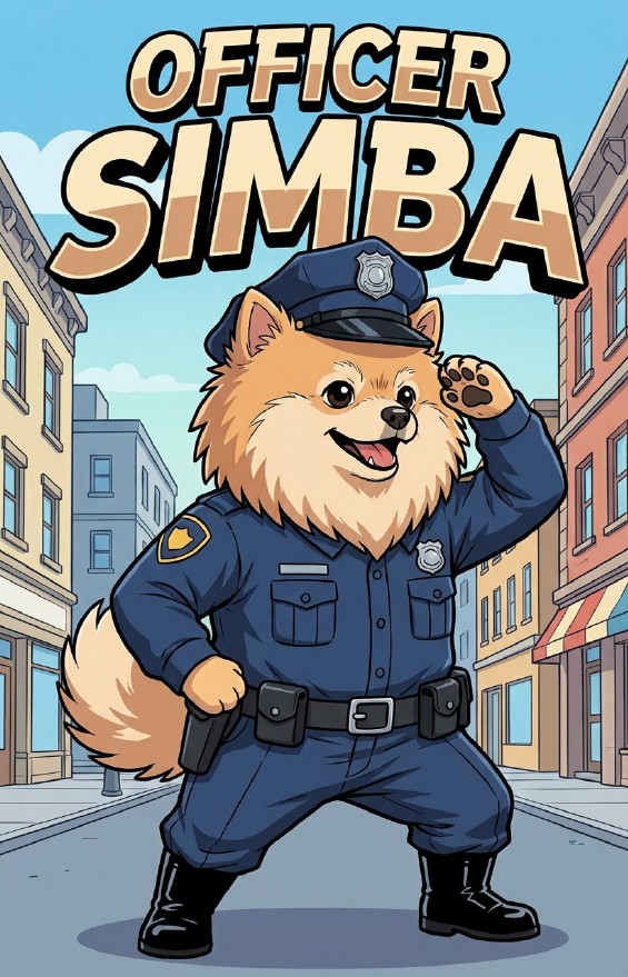Simba - personalized AI comic book cover